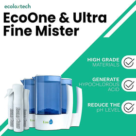 3x Eco One Electrolyzed Water System and 3x Ultra Fine Mister (3x Eco One & 3x Ultra Fine Mister) Ecoloxtech