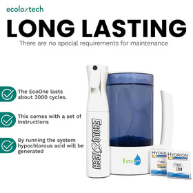 Eco One Electrolyzed Water System (Ultra Fine Mister, pH Test Paper & Chlorine Test Paper) - Ecoloxtech