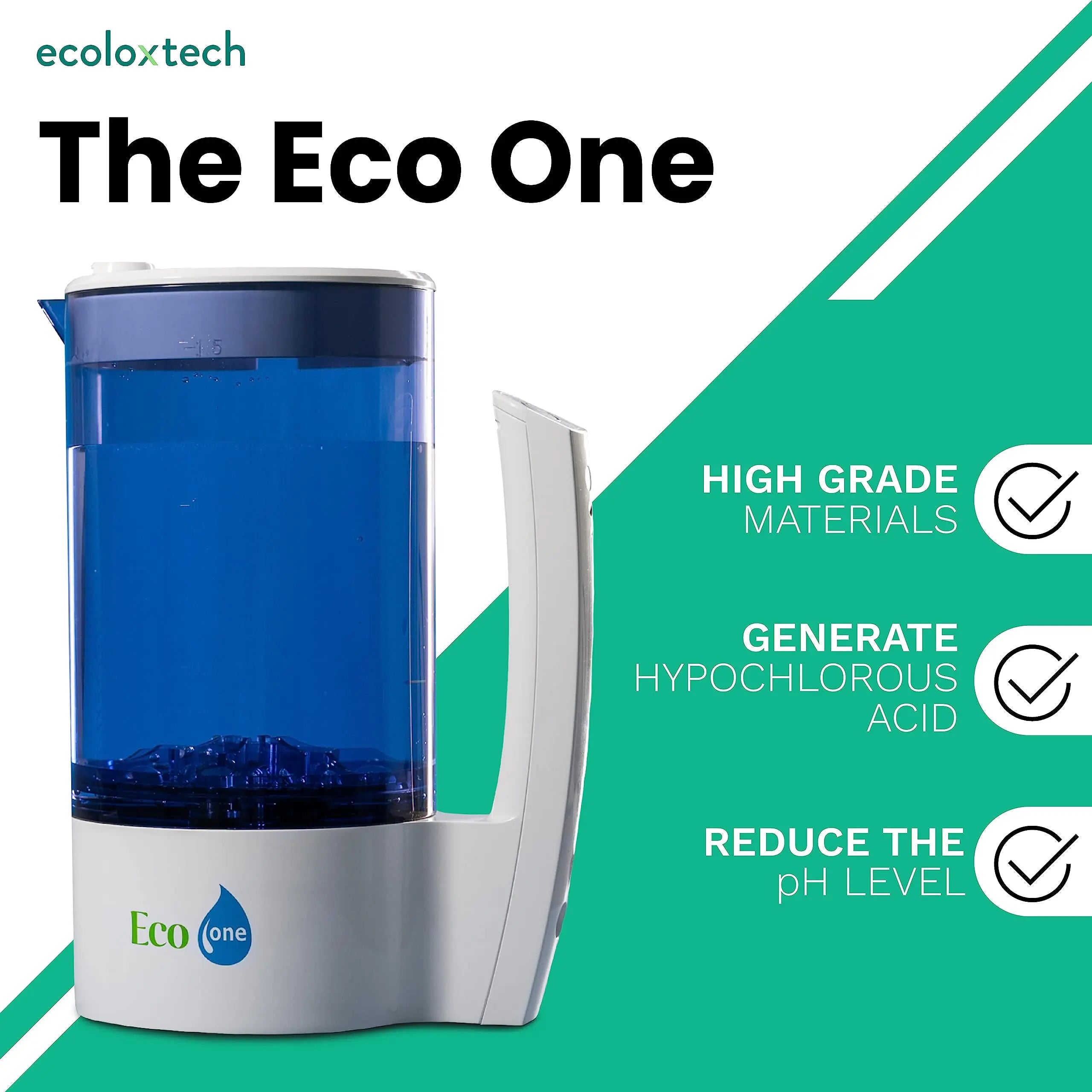 Eco One Electrolyzed Water System, Generate Hypochlorous Acid (HOCl) 6-Pack - Ecoloxtech