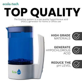Eco One Electrolyzed Water System, Generate Hypochlorous Acid (HOCl) 6-Pack - Ecoloxtech