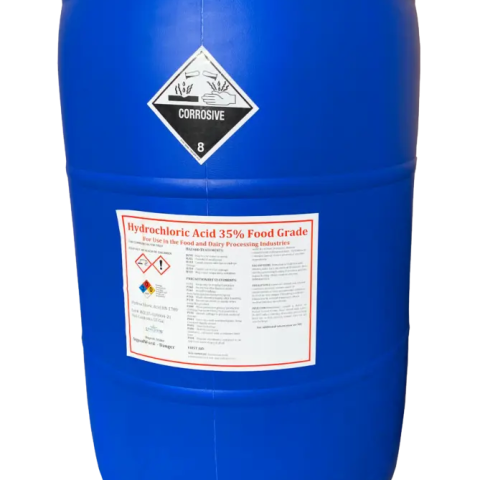 Hydrochloric Acid 31–37%, Food Grade, 55 Gallon